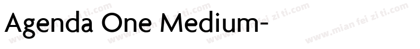 Agenda One Medium字体转换